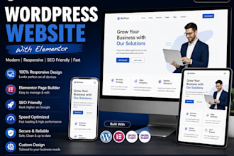 build a responsive wordpress website with elementor