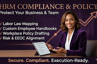 draft human resources policy, labor law compliance, and employee handbooks