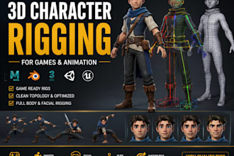 do 3d game animation 3d character modeling riggings for games and animation