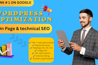 do wordpress on page and technical SEO optimization