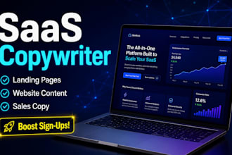 write high converting saas copywriting and landing page copy
