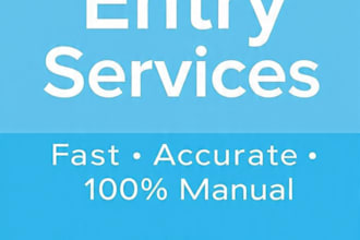 do fast and accurate data entry, typing, and excel work