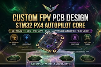 design drone pcb flight controller, imu gps barometer sensor fusion and px4