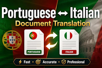 translate portuguese to italian and italian to portuguese