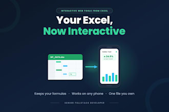 convert your excel into an interactive web app or calculator