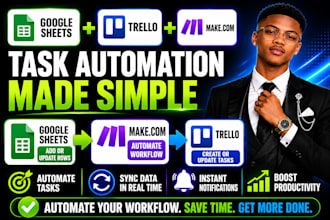 google sheets trello make com task automation integration hubspot n8n honeybook