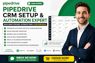 do pipedrive automation pipedrive sales pipeline setup pipedrive crm expert