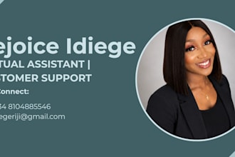be your reliable virtual assistant for admin and customer support