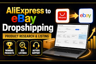 do aliexpress to ebay dropshipping product research and listing