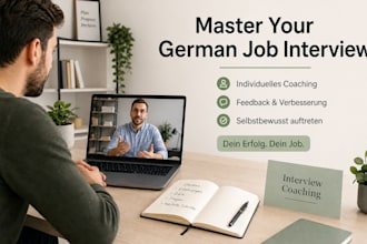 coach you for a job interview in german