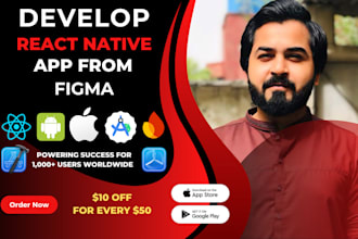 develop and create a react native app from figma design
