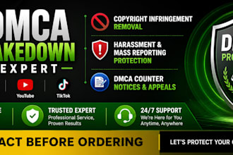 remove copyright takedown harassing mass reports facebook instagram youtube dmc