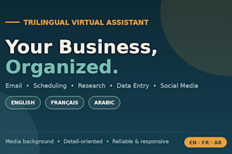 be your trilingual assistant in english french and arabic