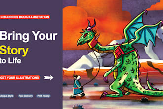 create childrens book illustrations for KDP