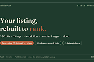 audit and rebuild your etsy listing with seo title tags images and video