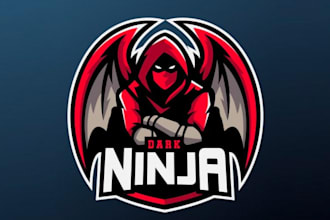 make awesome wall mural ninja raven mascot logo design for unlimited revision