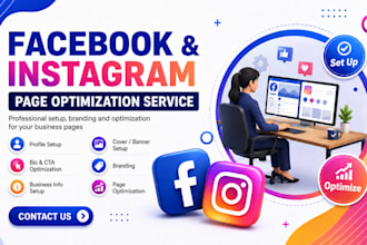 create optimize facebook and instagram business page setup