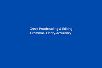 proofread and edit your greek text professionally