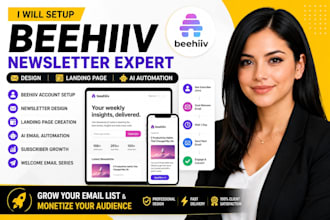 setup beehiiv newsletter template, landing page and ai email automation