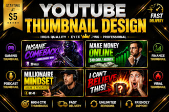 design professional youtube thumbnails that get more clicks
