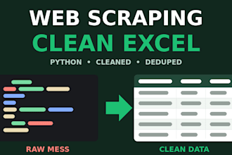 scrape website data into a clean excel or CSV file with python