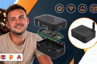 esp32 cad, iot device housing, pcb enclosure, smart home product modeling cad