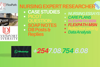do capella, purdue global, walden, chamberlain, bsn, msn and dnp nursing tasks
