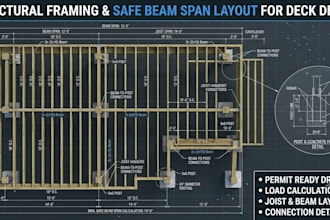 structural framing and safe beam span layout for deck design