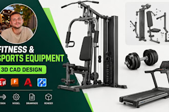 fitness equipment 3d cad, sports equipment cad, exercise machine modeling