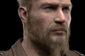 create custom daz3d characters and 3d game assets glb character model