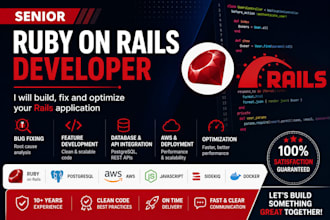 develop, fix, and optimize your ruby on rails application