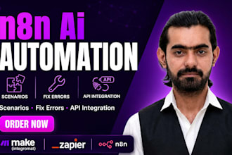 build n8n automation, ai agents, chatbots and workflow automation as n8n expert