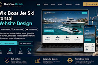 design wix boat jet ski rental website watercraft yacht rental sailboat website