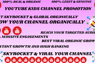do organic youtube kids channel promotion for super fast growth using email ads