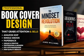 design KDP book cover, ebook cover, kindle book cover and book cover design
