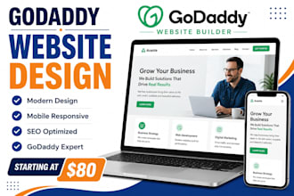 create professional godaddy website design and redesign godaddy store