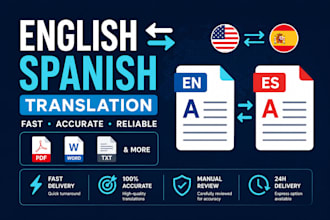 translate your PDF, word and text documents to spanish