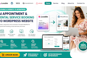 lovable ai appointment reservation rental service booking to wordpress website