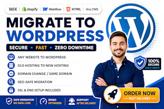 wordpress migration migrate any website to wordpress website migration