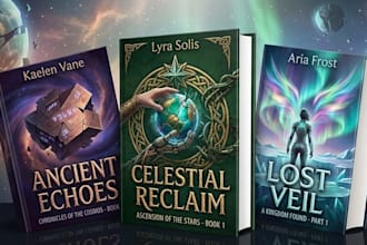 design professional book covers for fantasy, thriller, romance