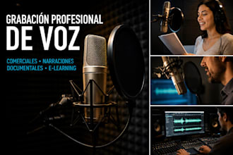 record a professional spanish voice over for your project