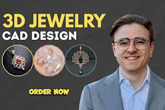 create professional 3d jewelry cad designs for manufacturing and printing
