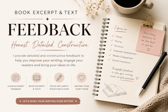 constructive feedback for book excerpts and written texts