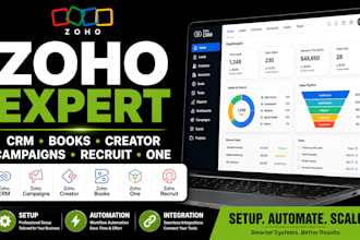 setup zoho CRM zoho campaigns zoho creator zoho books zoho one