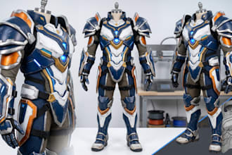 do 3d cosplay creation, character modeling, 3d cosplay print and paint designs