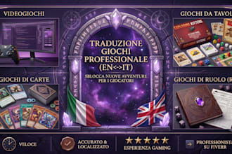 translate your game into italian or english