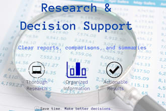 research and organize information into clear reports