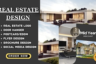 do real estate, real estate flyer, real estate postcards, and digital brochure