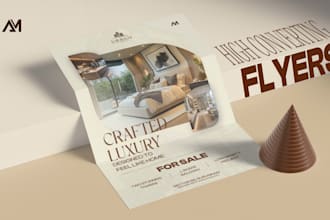 design real estate flyer and social media posts