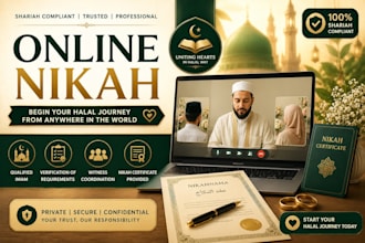 help you complete an islamic online nikah with wali and witnesses